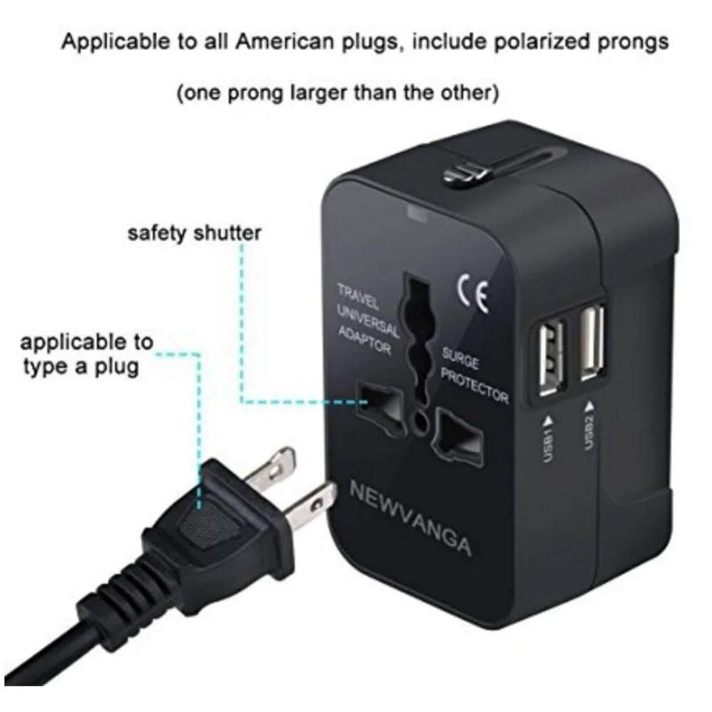 Universal Travel Adapter & USB Port